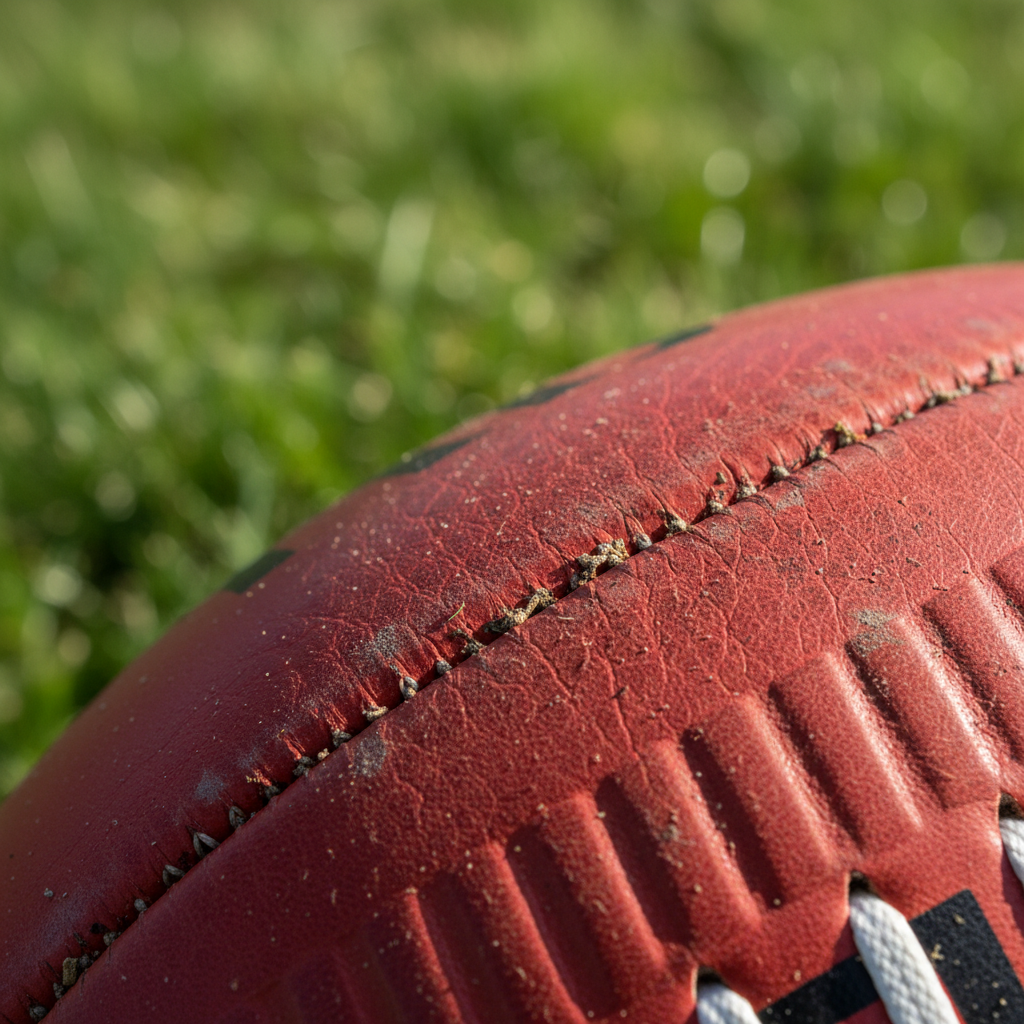 Australian rules football on the grass